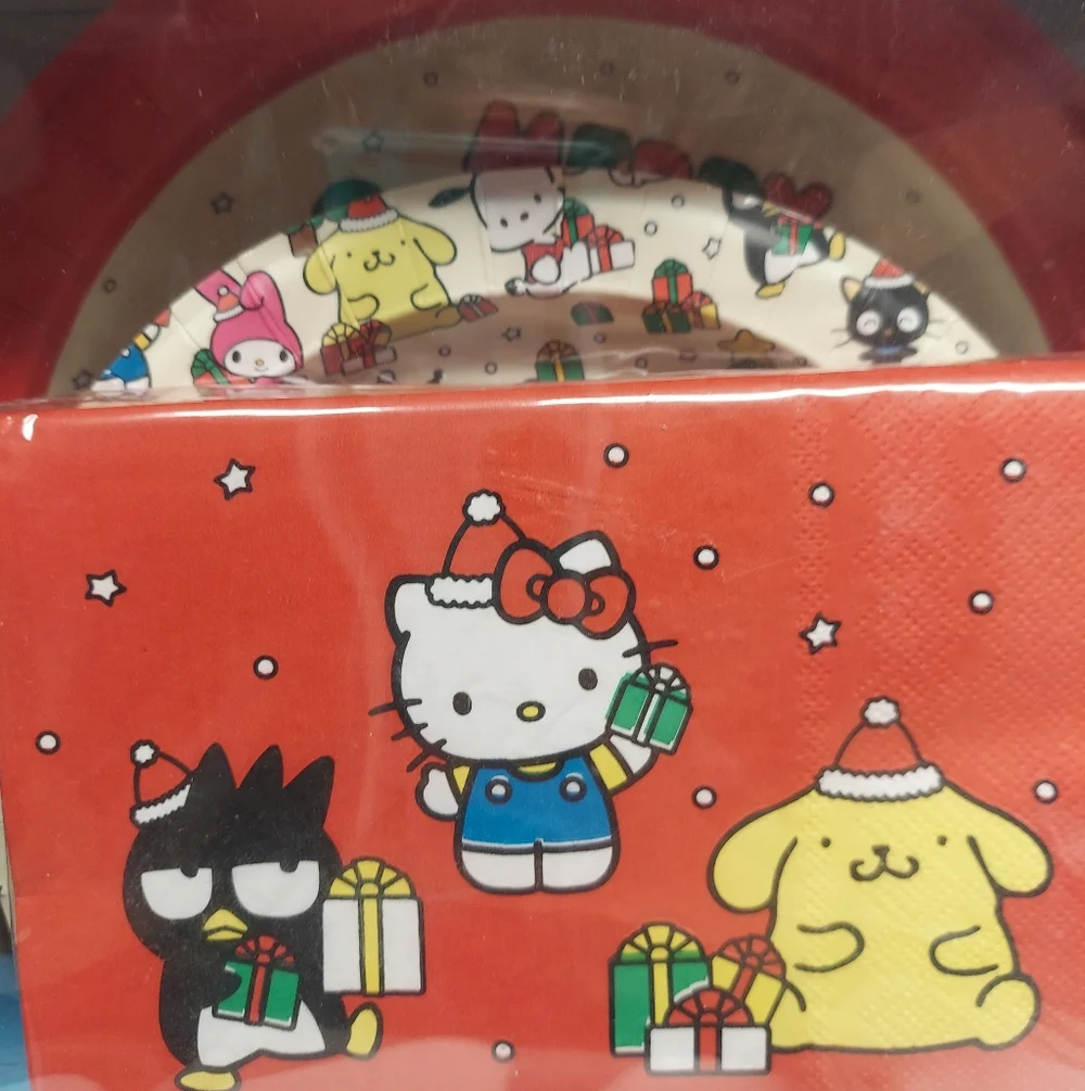 Hello Kitty and Friends Paper Tableware Party Set Merry Christmas